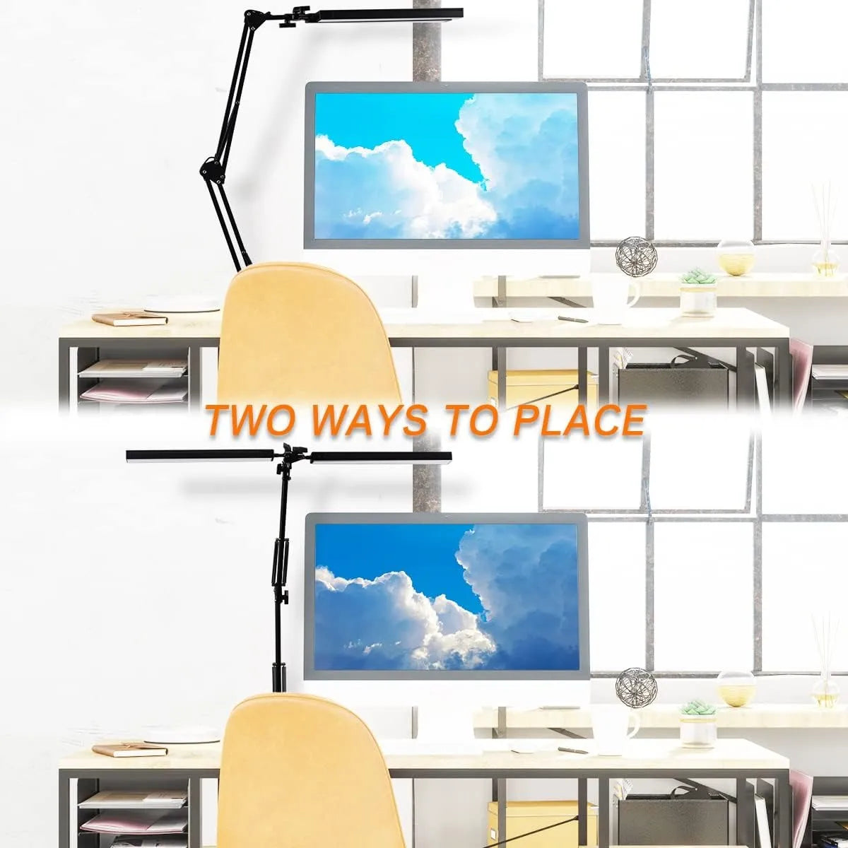 Lampara de Estritorio mesa Doble panel para Estudio Trabajo Oficina Computador Bogota