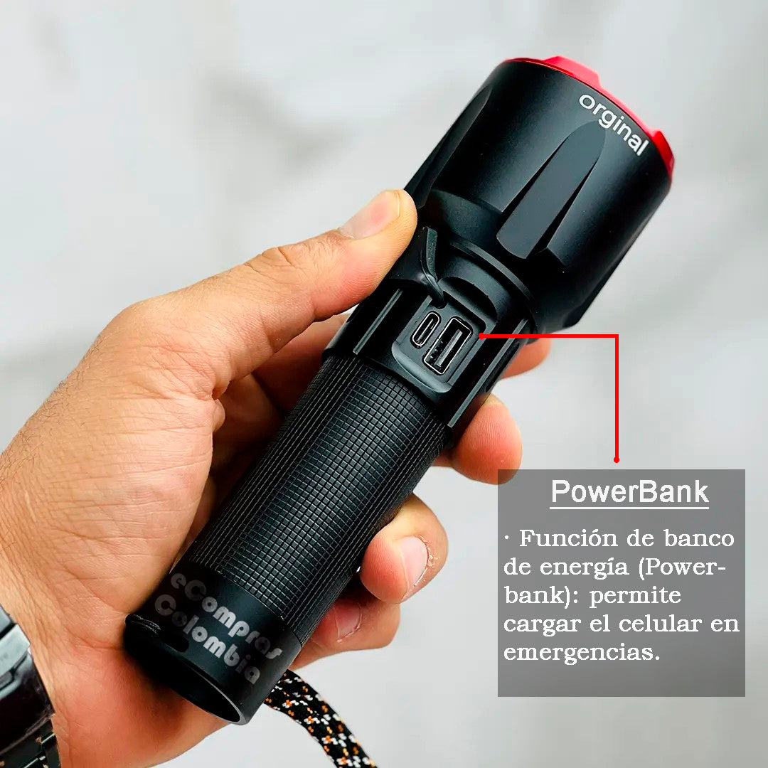 con la funcion de pawerbank  que tiene opcional, la entrega de carga rapida es en el puerto TIPO C, y para usarlo de powerbank para cargar celular o dispositivo usa puerto USB tradicional.