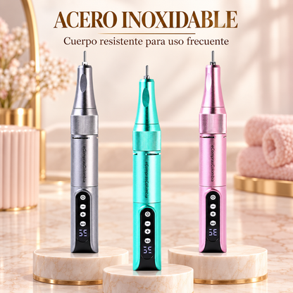 Pulidor Eléctrico de Uñas Recargable 35.000 RPM Tipo C – Acero Inoxidable