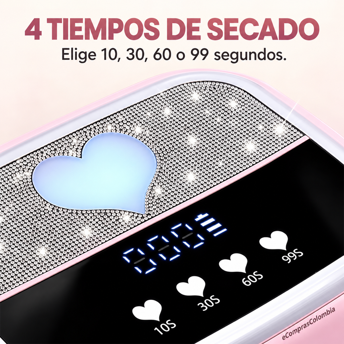 Lámpara Secadora de Uñas UV/LED Recargable 268W