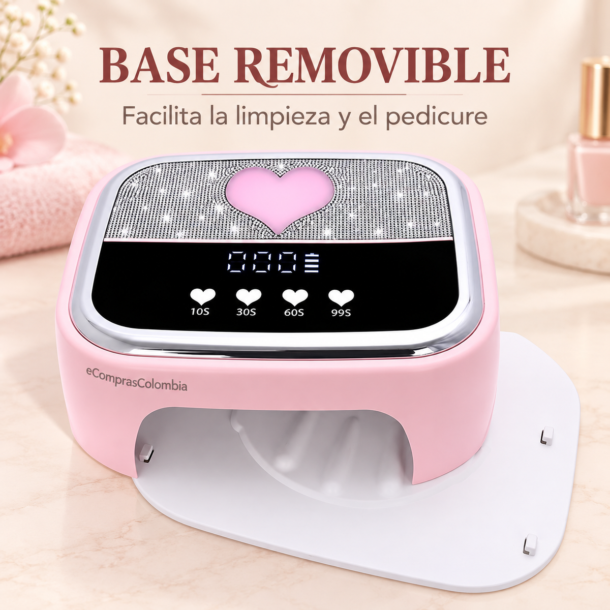 Lámpara Secadora de Uñas UV/LED Recargable 268W
