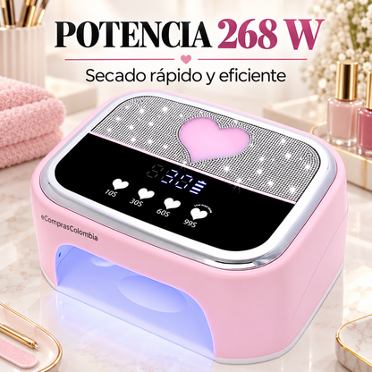 Lámpara Secadora de Uñas UV/LED Recargable 268W