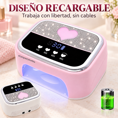 Lámpara Secadora de Uñas UV/LED Recargable 268W