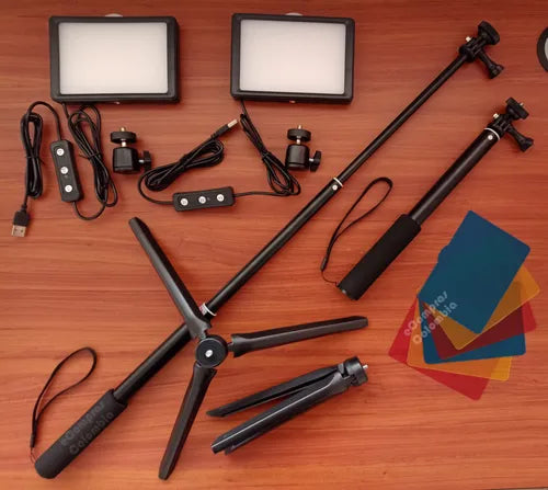 Kit De 2 Luces Led Kit Para Fotografía Y Video Trípode Luz