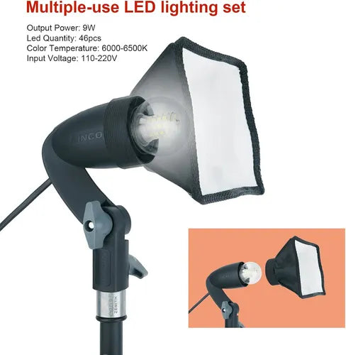 Kit De 2 Luces softbox Kit Para Fotografía Y Video Trípode metalico Luz clasica bombillo streaming