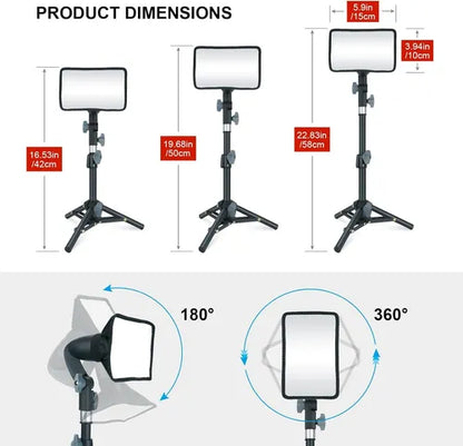 Kit De 2 Luces softbox Kit Para Fotografía Y Video Trípode metalico Luz clasica bombillo streaming