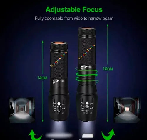 Linterna Led Recargable Potente Militar Tactica 3pack