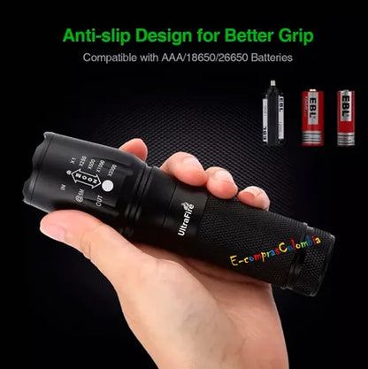 Linterna Potente Recargable Led Militar Táctica Carro