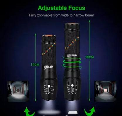 Linterna Potente Recargable Led Militar Táctica Carro