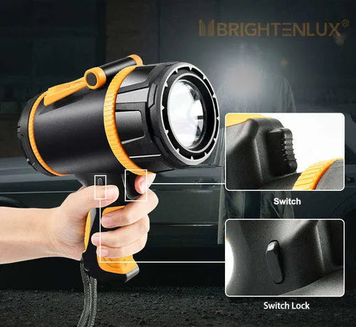 Linterna Spotlight Recargable Led Potente con Powerbank y Lector de Carga