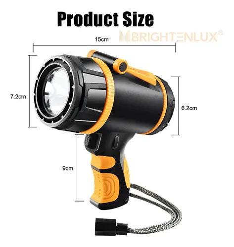 Linterna Spotlight Recargable Led Potente con Powerbank y Lector de Carga