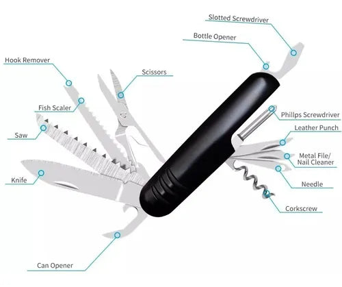 Linterna Tactica Potente Led Recargable Militar + MULTIHERRAMIENTA 13 EN 1