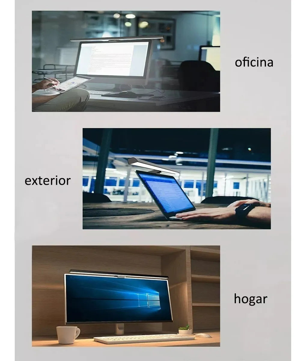Luz Lampara para Pantalla Computador Portatil monitor dimerizable Luz fira calida blanca