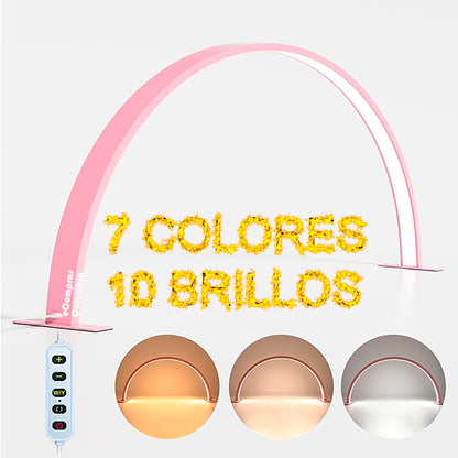 Portada luz media Luna 7 colores dimerizable, lampara con control remoto.