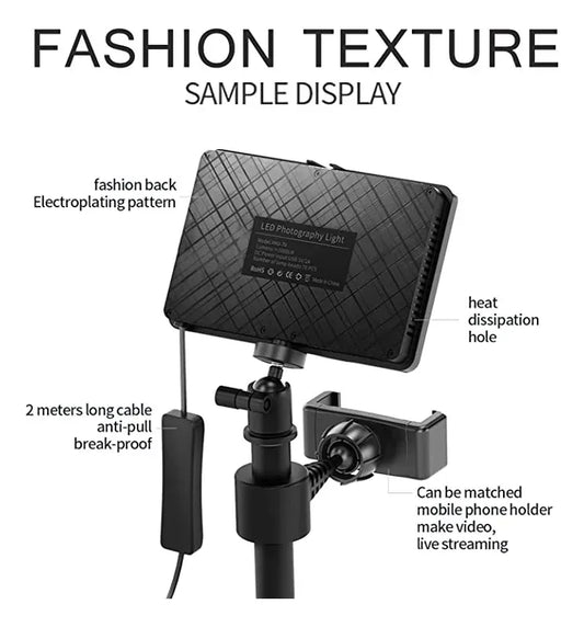 Kit Set 2 Luces Led Kit Fotografía Video Trípode Luz Maquillaje, streaming, Tiktok, Clases virtuales