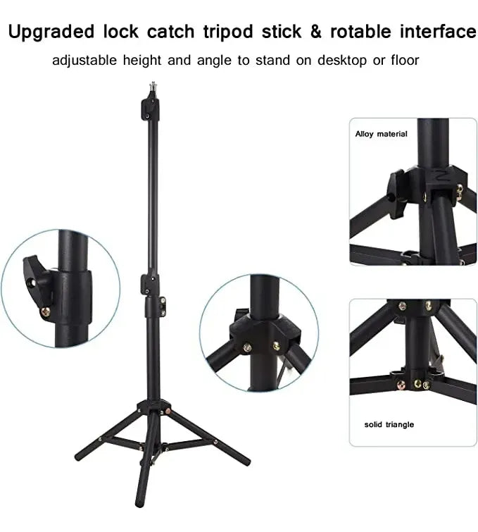 Kit Set 2 Luces Led Kit Fotografía Video Trípode Luz Maquillaje, streaming, Tiktok, Clases virtuales