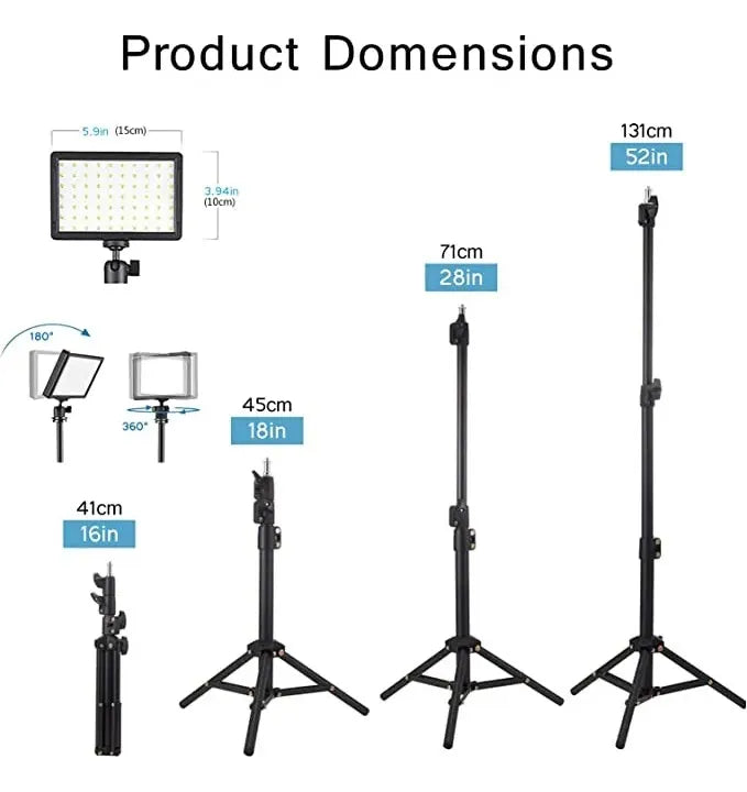 Kit Set 2 Luces Led Kit Fotografía Video Trípode Luz Maquillaje, streaming, Tiktok, Clases virtuales