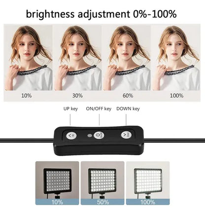 Set 2 Luces Led Kit Fotografía Video Trípode Luz Maquillaje Streaming, tiktok, clase reunion virtua