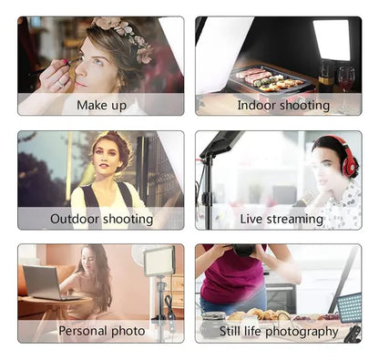 Set 2 Luces Led Kit Fotografía Video Trípode Luz Maquillaje Streaming, tiktok, clase reunion virtua