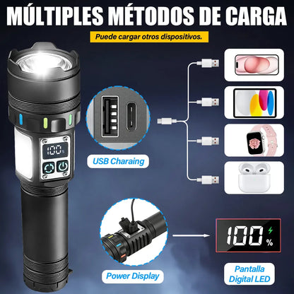 Tamaño compacto de 18cm de linterna táctica profesional para transporte